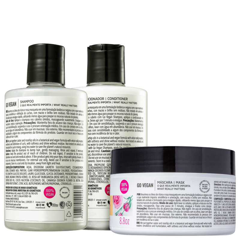 Kit Inoar Go Vegan Cachos (3 Produtos)