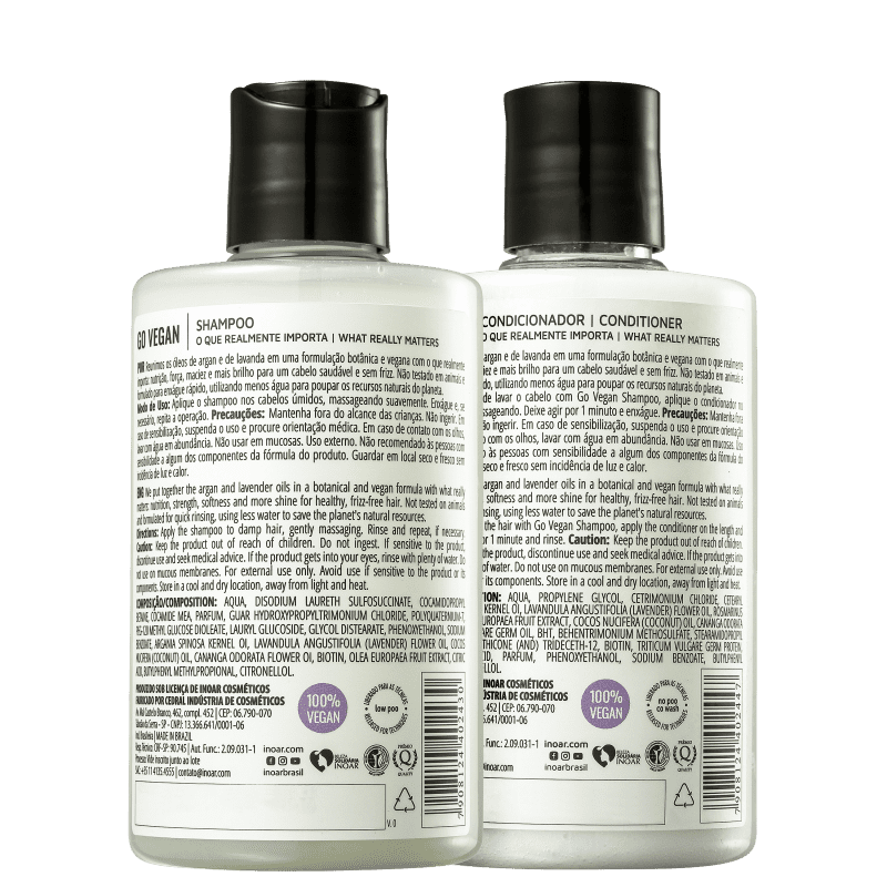 Kit Inoar Go Vegan Antifrizz (2 Produtos)