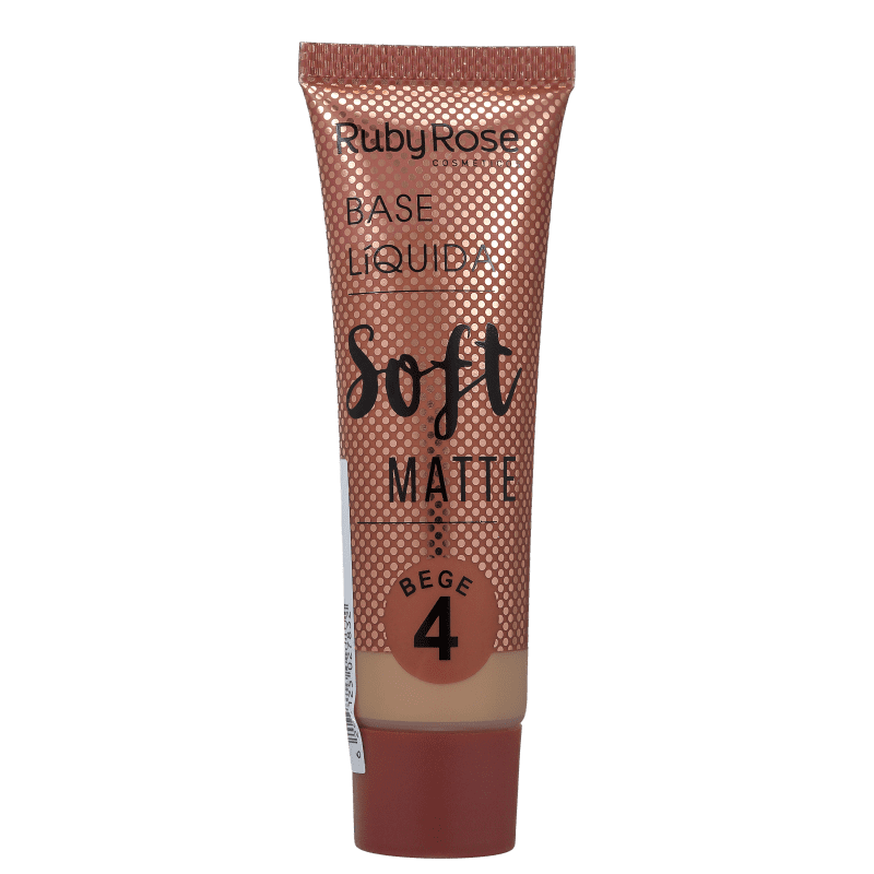 Ruby Rose Soft Matte 4 Bege Clássico - Base Líquida 29ml