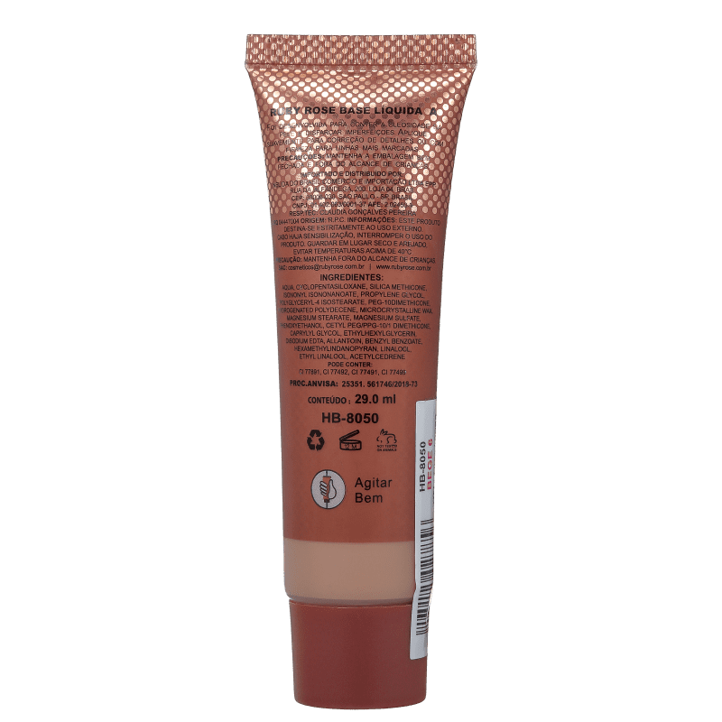 Ruby Rose Soft Matte 6 Bege Rosado - Base Líquida 29ml