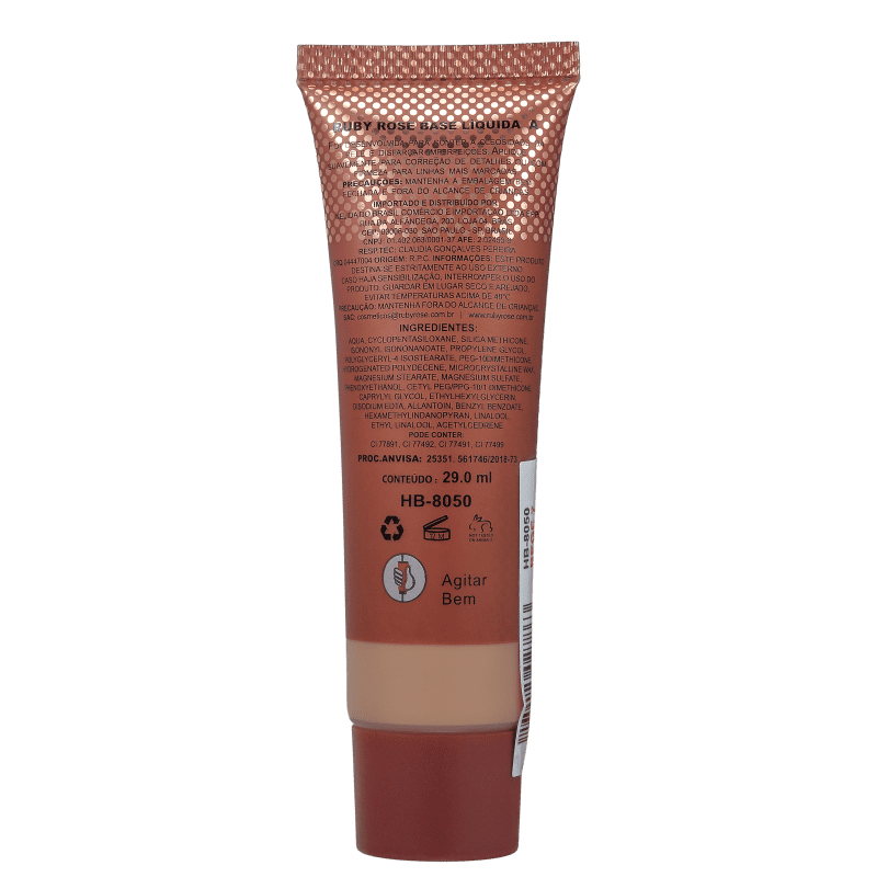 Ruby Rose Soft Matte 7 Bege Escuro - Base Líquida 29ml