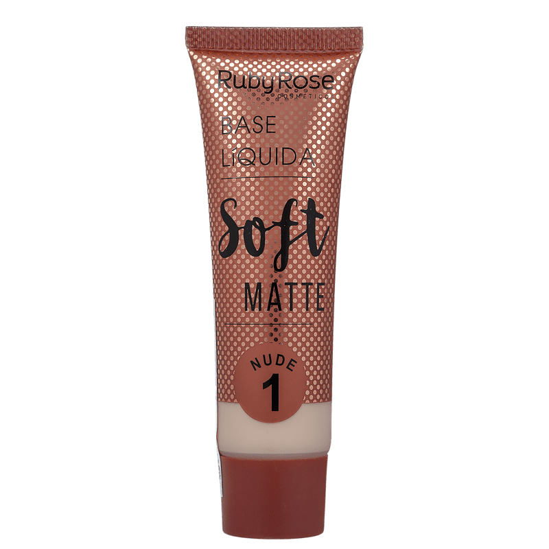 Ruby Rose Soft Matte 1 Nude Claro - Base Líquida 29ml