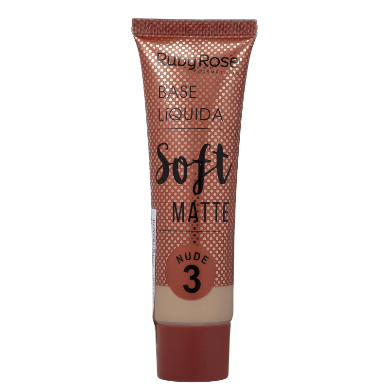 Ruby Rose Soft Matte 3 Nude Escuro - Base Líquida 29ml
