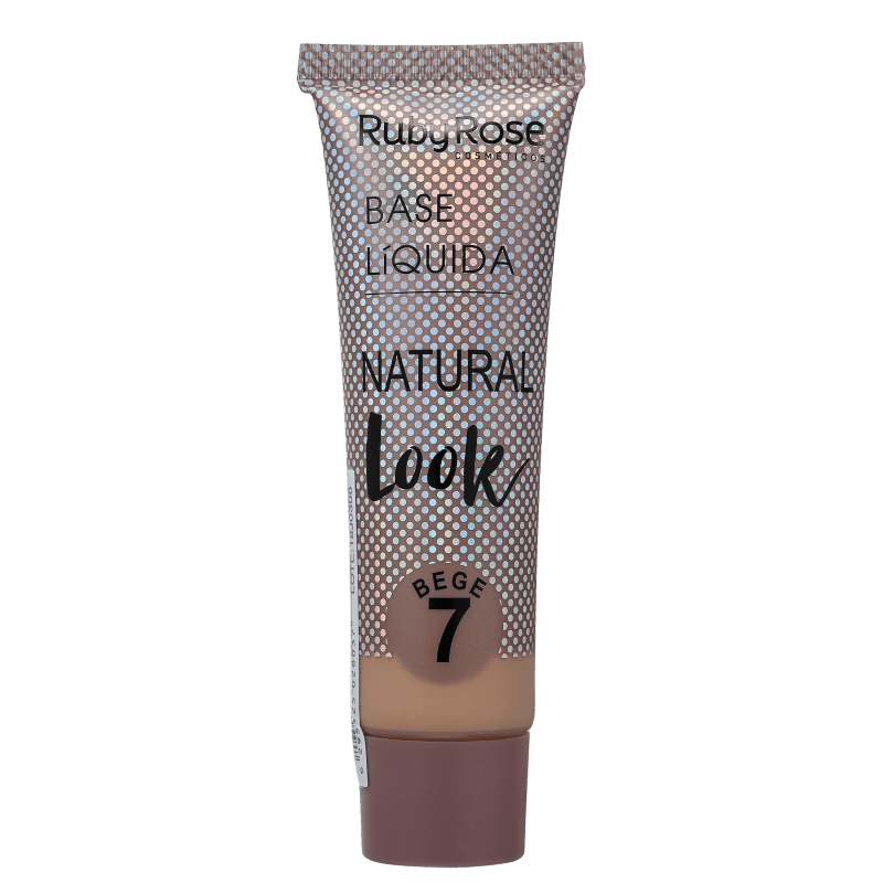 Ruby Rose Natural Look Bege 7 - Base Líquida 29ml
