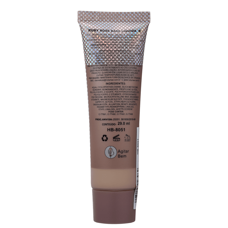 Ruby Rose Natural Look Nude 4 - Base Líquida 29ml
