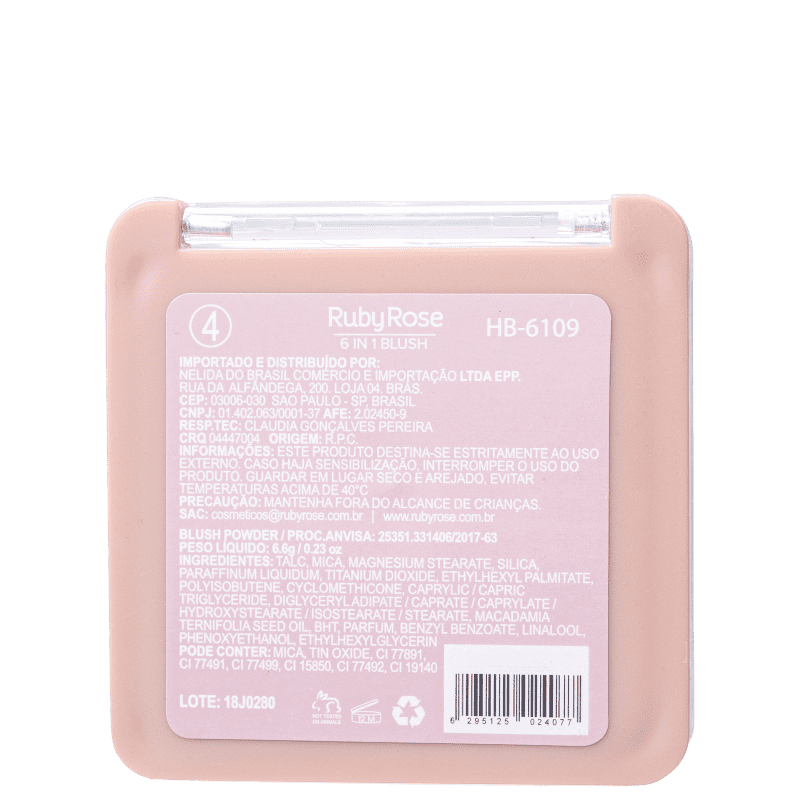 Ruby Rose Soft Touch 6 In 1 004 - Blush 6,6g