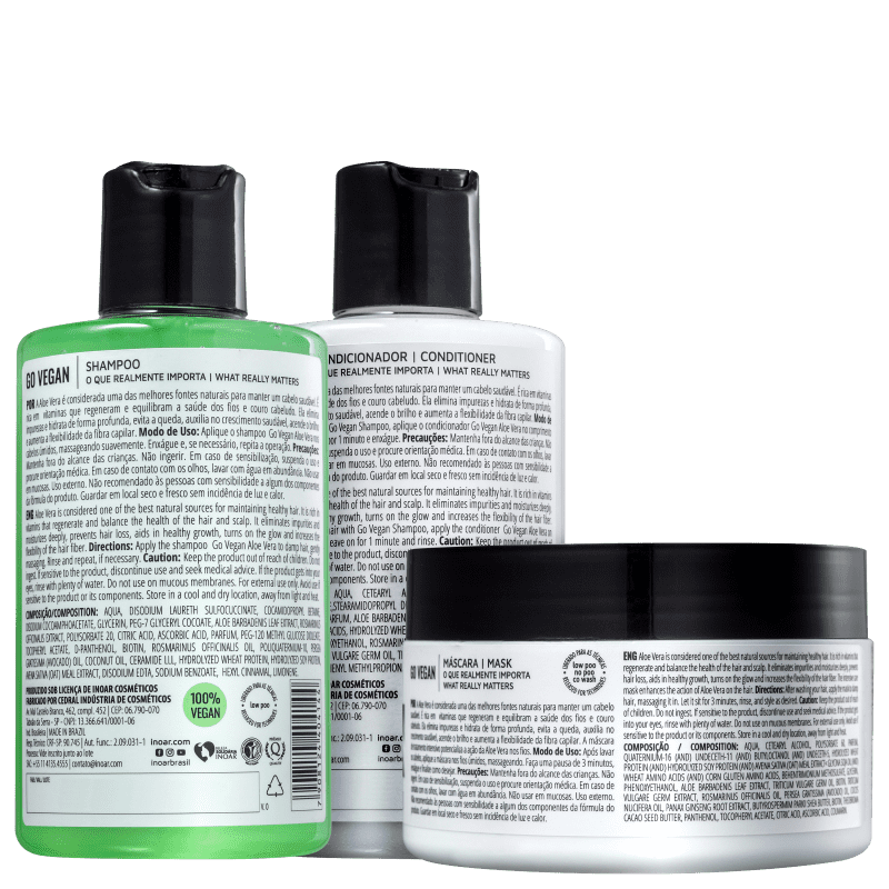 Kit Inoar Go Vegan Equilíbrio (3 Produtos)