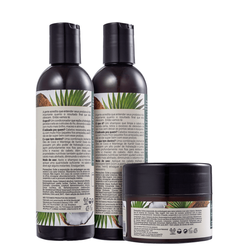 Kit Bonita por Natureza Coco e Karité Completo (3 Produtos)