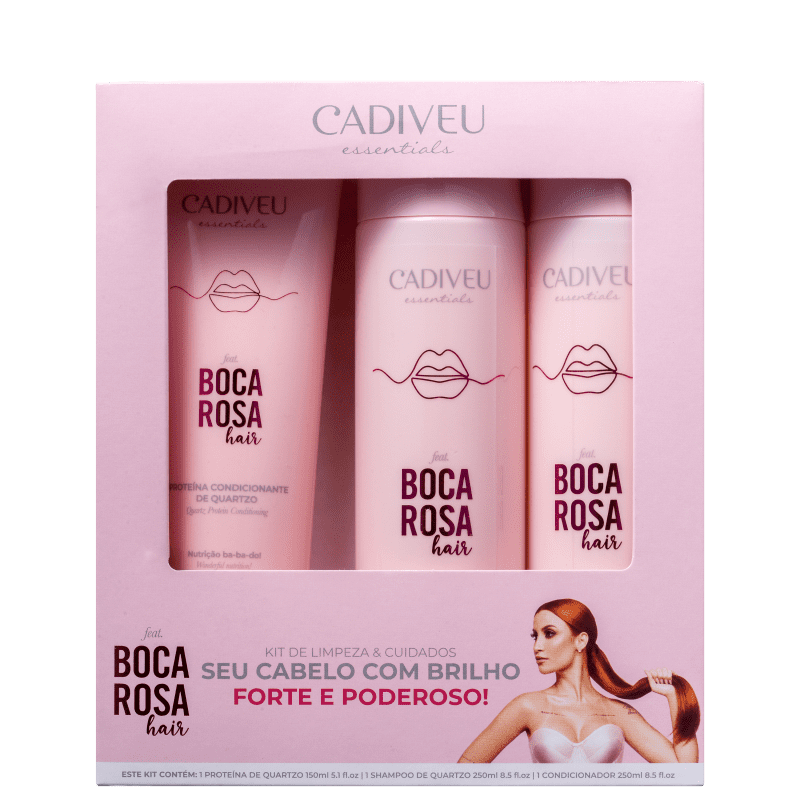 Kit Cadiveu Professional Boca Rosa Hair Limpeza & Cuidados Diários (3 Produtos)