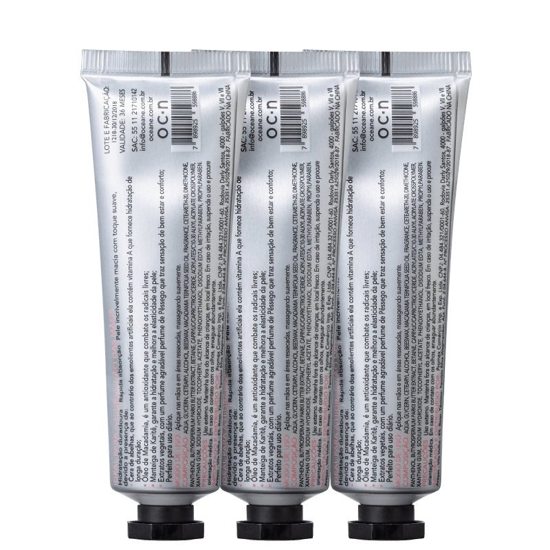 Kit Océane Bath & Body Trio - Creme Hidratante para Mãos 3x30ml