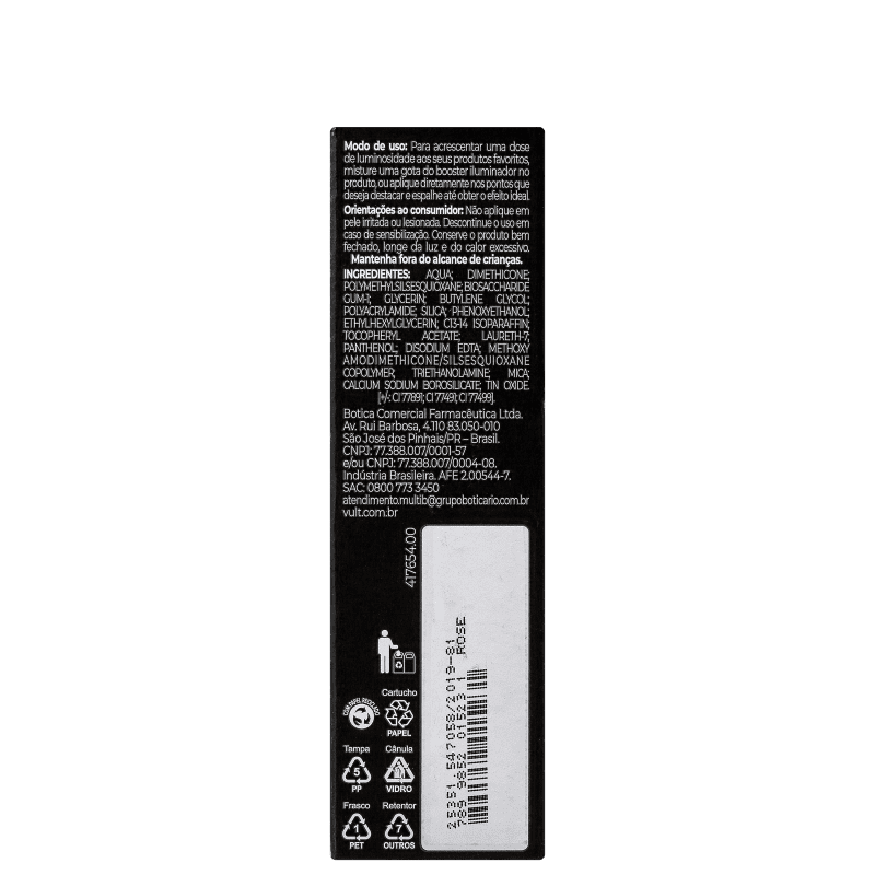 Iluminador Líquido Vult Booster Radiante Rose 19ml