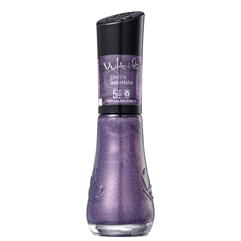 Esmalte Glitter Vult 5Free Energia das Pedras Ametista 8ml