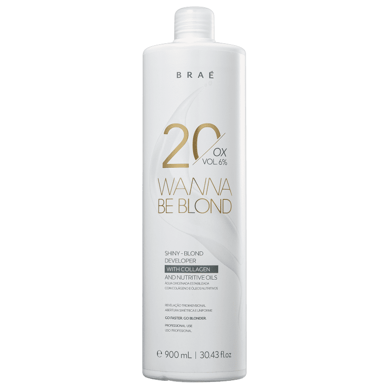 BRAÉ Wanna Be Blond 6% - Água Oxigenada 20 Volumes 900ml