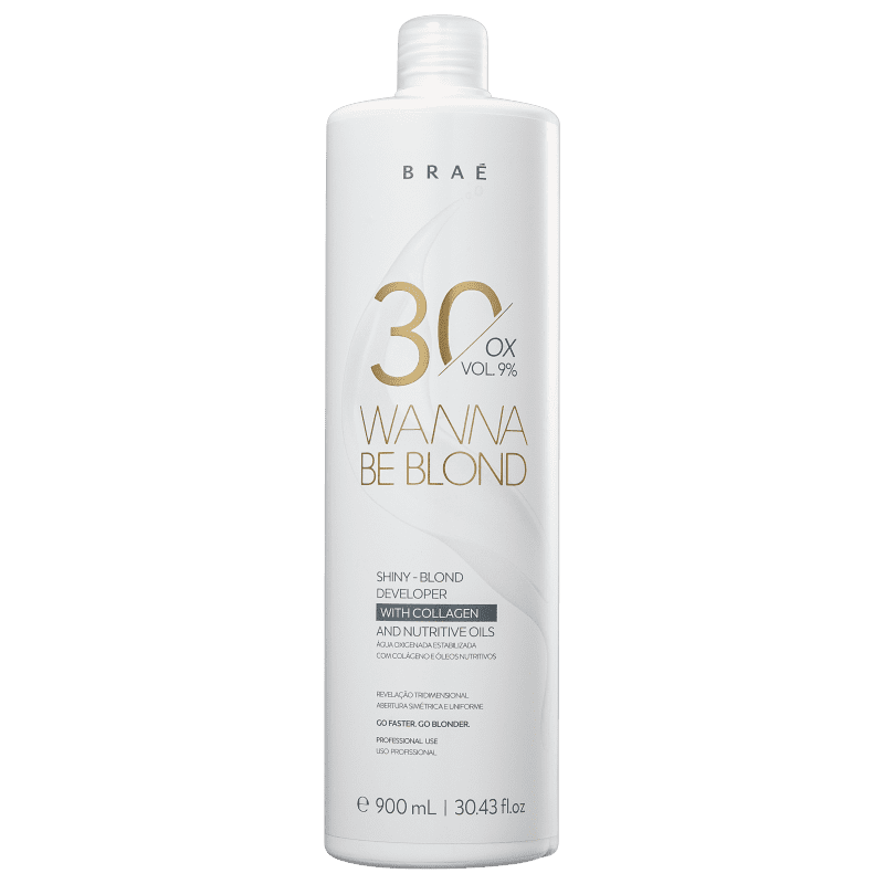 BRAÉ Wanna Be Blond 9% - Água Oxigenada 30 Volumes 900ml