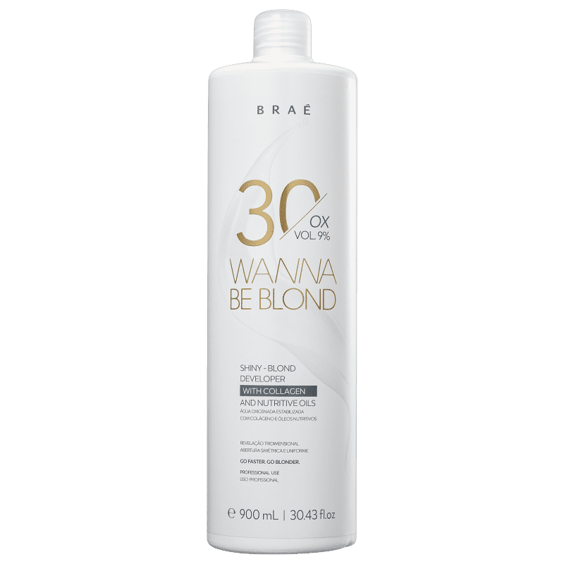 Braé Wanna Be Blond 9% - Água Oxigenada 30 Volumes 900ml