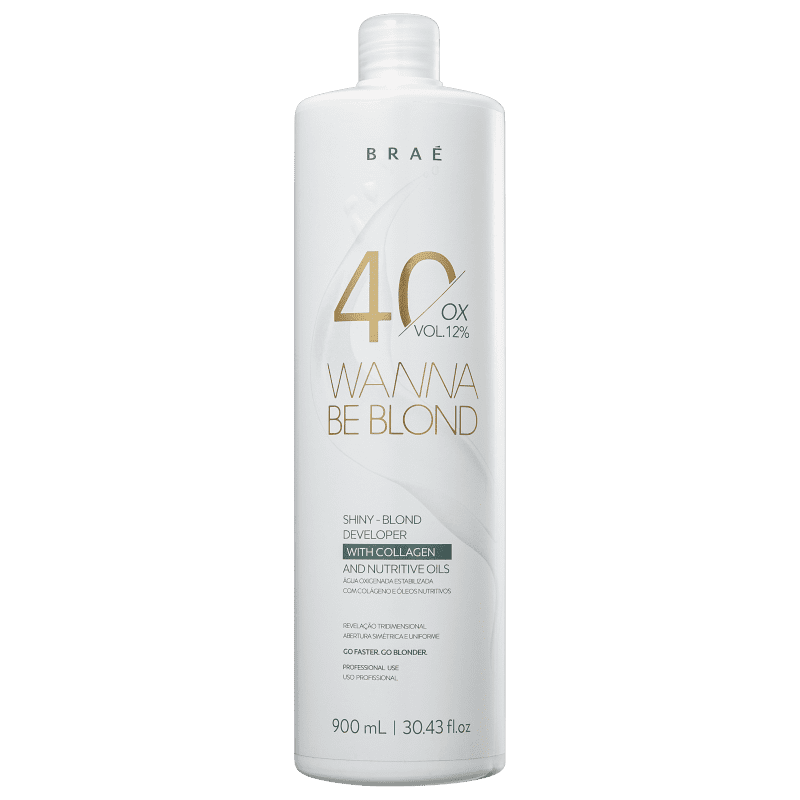 BRAÉ Wanna Be Blond 12% - Água Oxigenada 40 Volumes 900ml