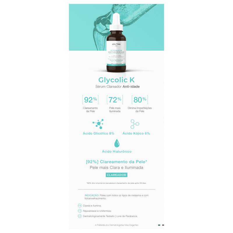Sérum Clareador Ada Tina Verian Concentrate Glycolic K 30ml