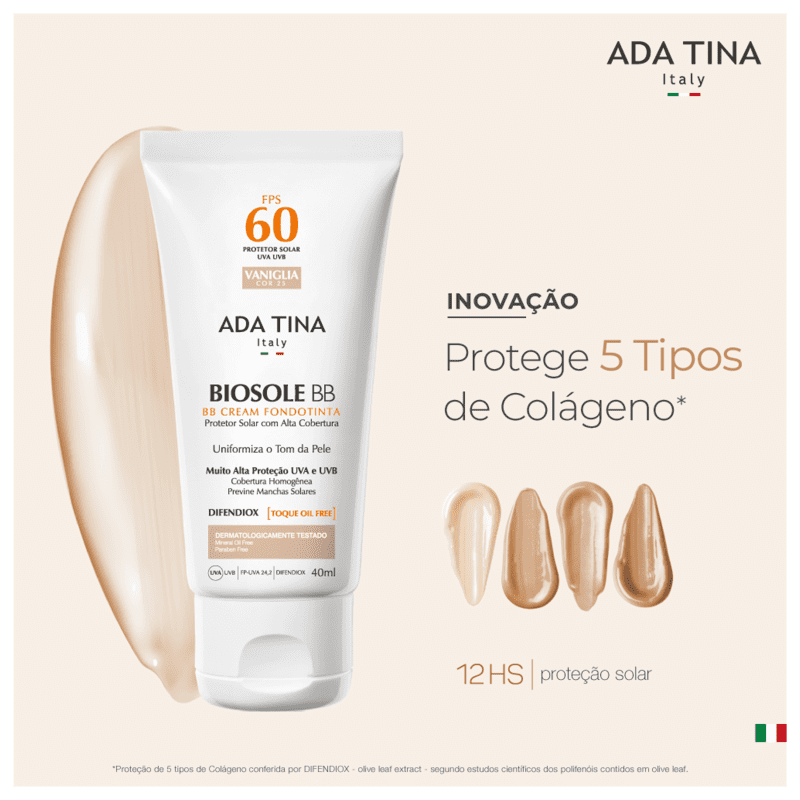 Ada Tina Biosole FPS 60 35 Miele - BB Cream 40ml
