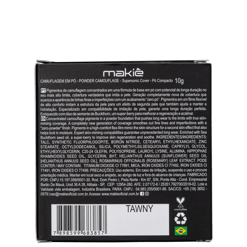 Makiê Camouflage Supersonic Cover Tawny - Pó Compacto 10g