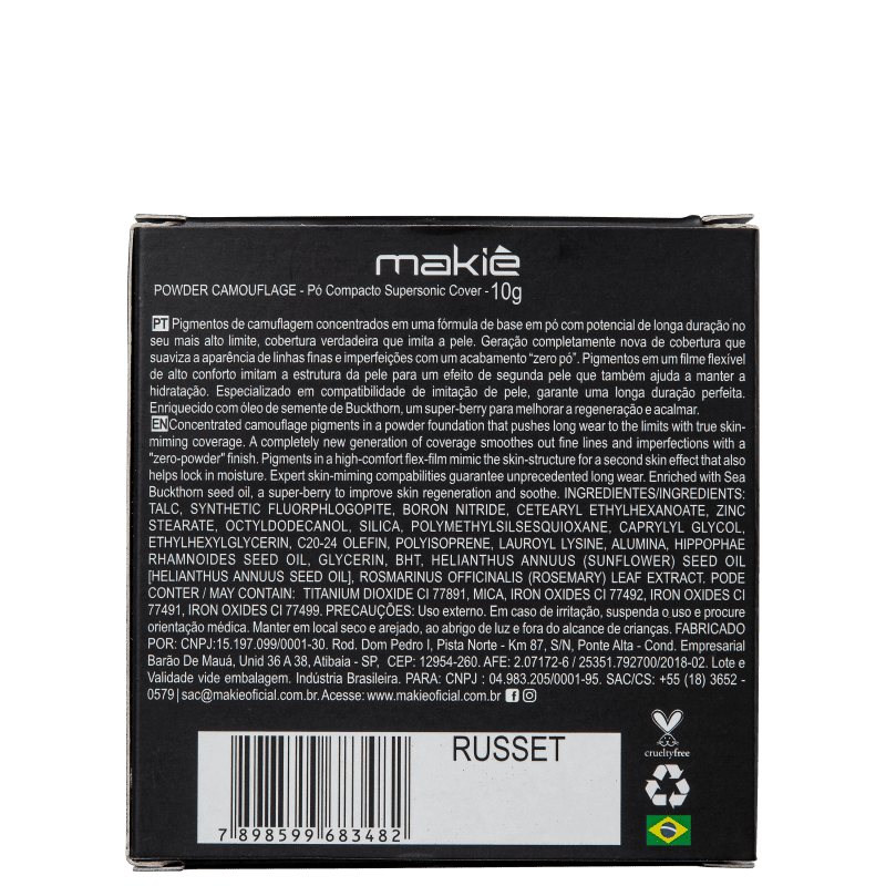 Makiê Camouflage Supersonic Cover Russet - Pó Compacto 10g