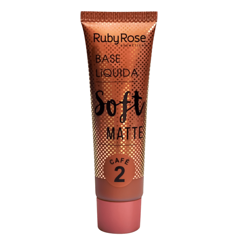 Ruby Rose Soft Matte 02 Café - Base Líquida 29ml 