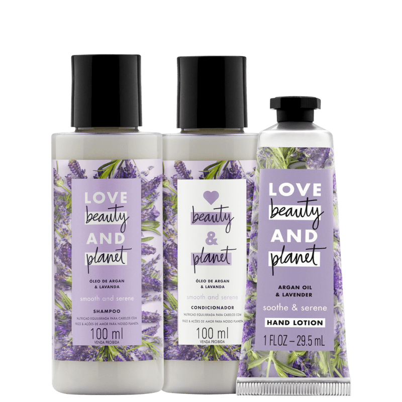 Kit Love Beauty and Planet Smooth & Serene 100ml e Creme de Mão Smooth & Serene