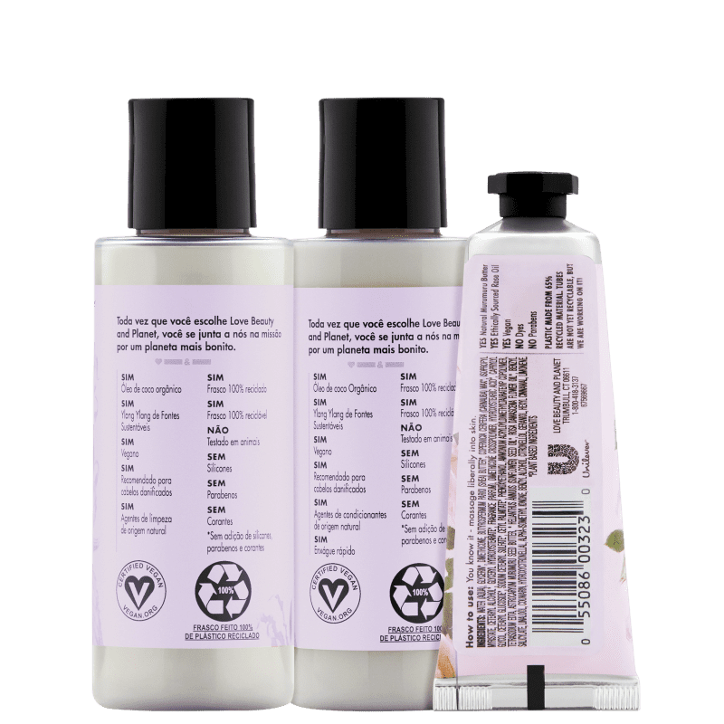 Kit Love Beauty and Planet Smooth & Serene 100ml e Creme de Mão Smooth & Serene