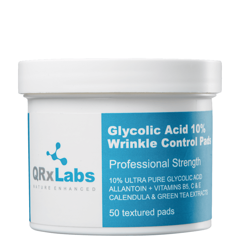 QRxLabs Glycolic Acid 10% - Lenço para Rugas Anti-idade (50 Unidades)