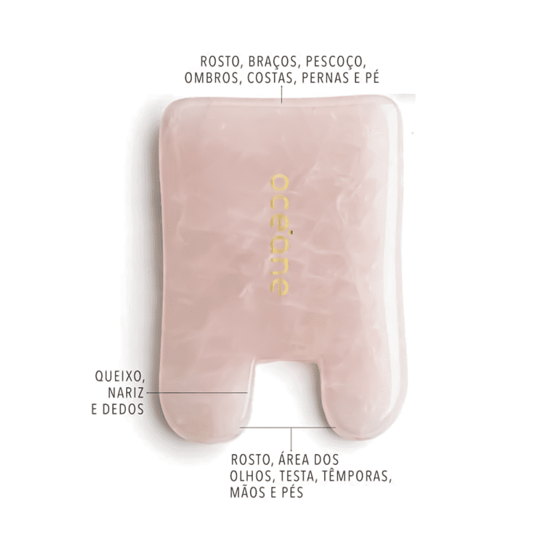 Kit Océane Rose Quartz Gua Sha Set (3 Produtos)