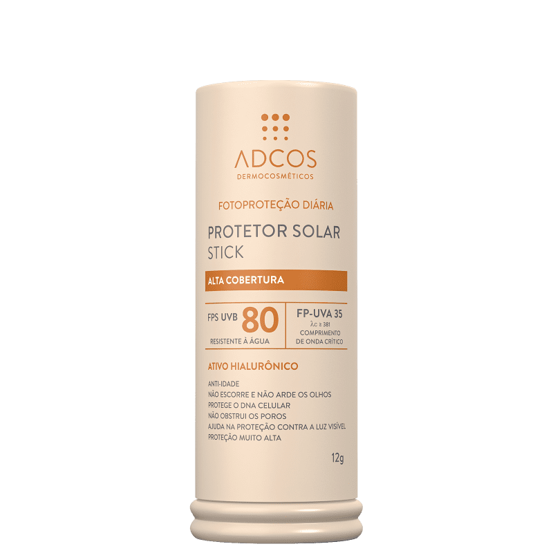 Adcos Stick FPS 80 Beige - Protetor Solar com Cor 12g