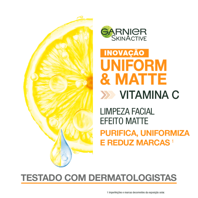 Garnier SkinActive Uniform & Matte Vitamina C - Sabonete Líquido Facial 120g