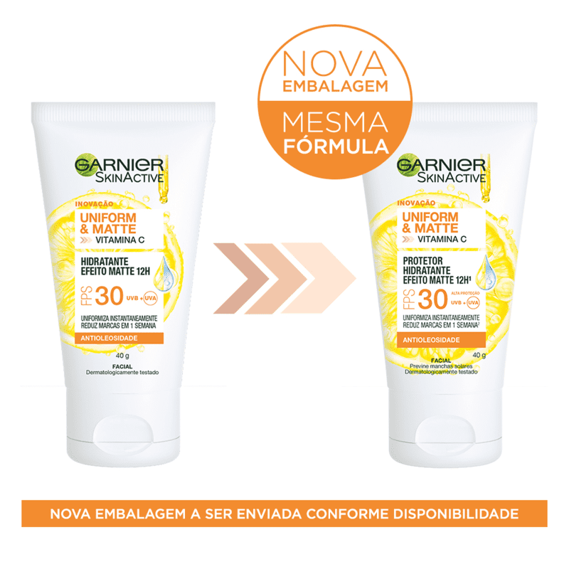 Garnier SkinAtive Uniform & Matte Vitamina C FPS30 - Hidratante Facial 40g