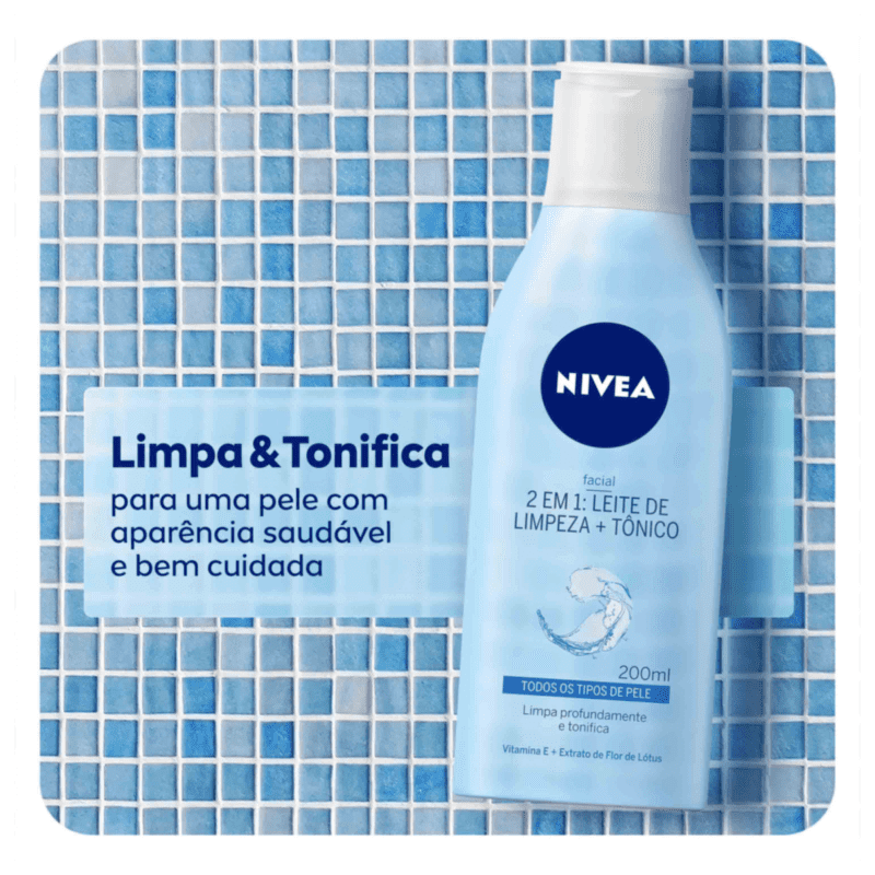 NIVEA 2 em 1 Leite de Limpeza - Tônico Facial 200ml