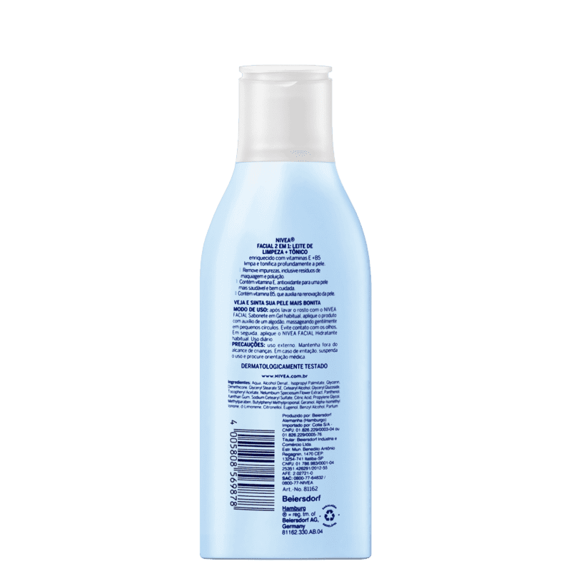 NIVEA 2 em 1 Leite de Limpeza - Tônico Facial 200ml