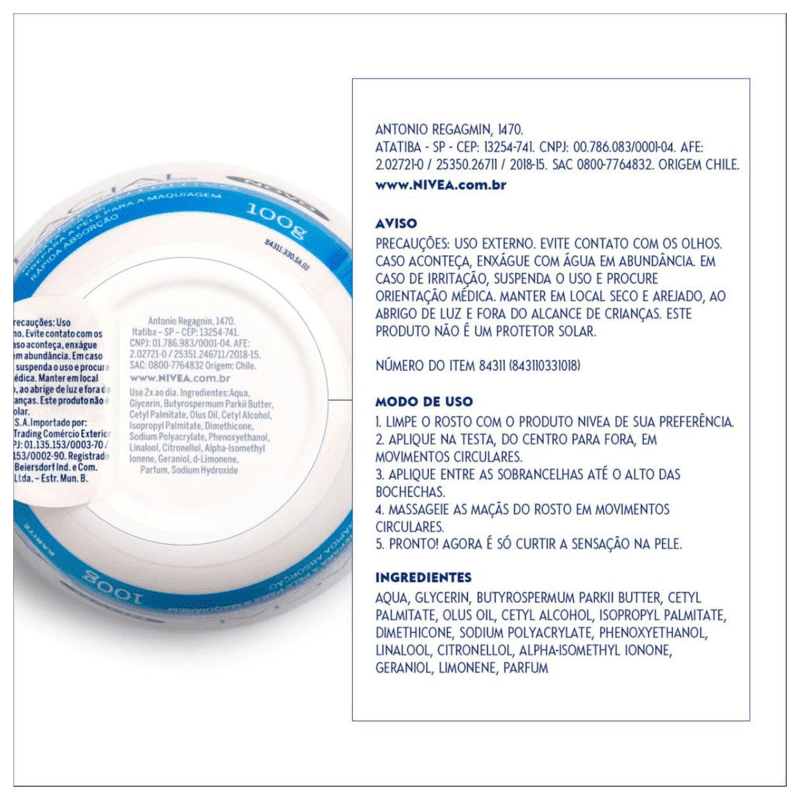 NIVEA Creme Nutritivo - Hidratante Facial 100g