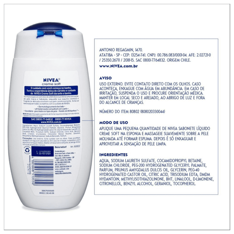 NIVEA Creme Soft - Sabonete Líquido 250ml