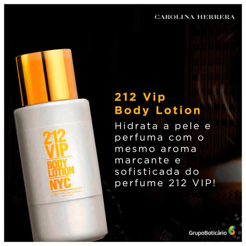 Carolina Herrera 212 Vip Body Lotion Nyc Feminino - Loção Hidratante Corporal 200ml