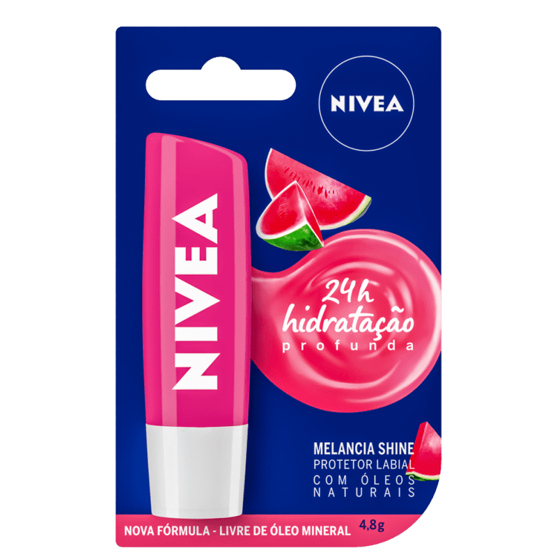 Protetor Labial NIVEA Shine Melancia 4,8g