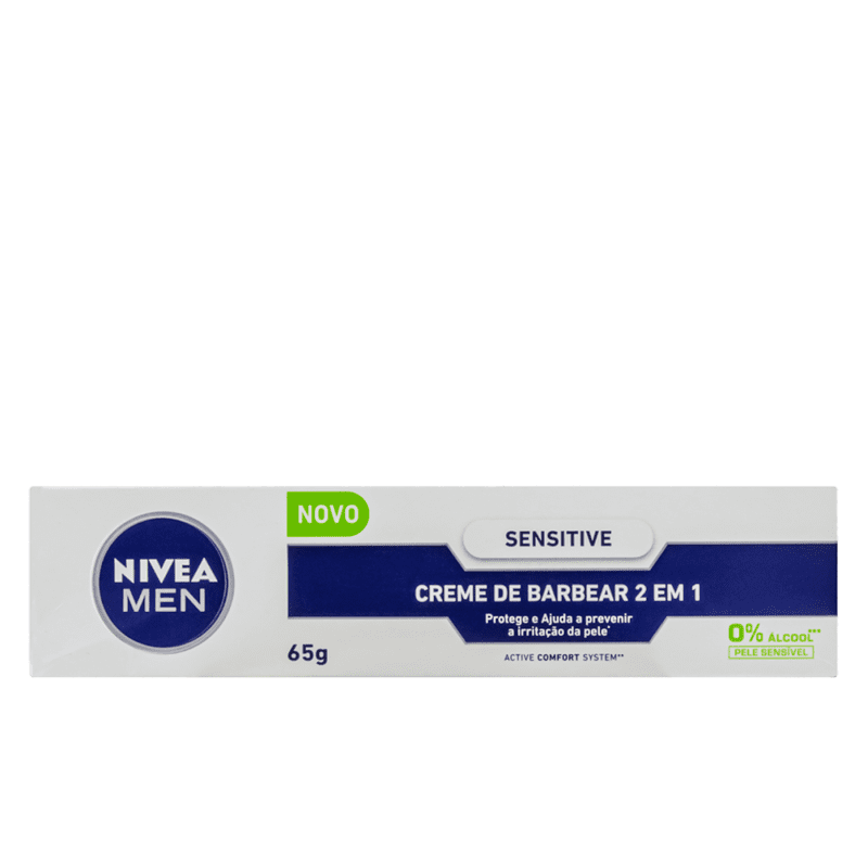 NIVEA Men Sensitive 2 em 1 - Creme de Barbear 65g