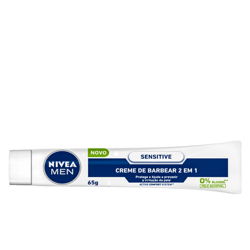 NIVEA Men Sensitive 2 em 1 - Creme de Barbear 65g