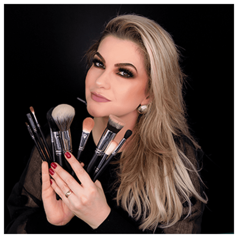 Alice Salazar AS05 Blush e Contorno - Pincel para Maquiagem