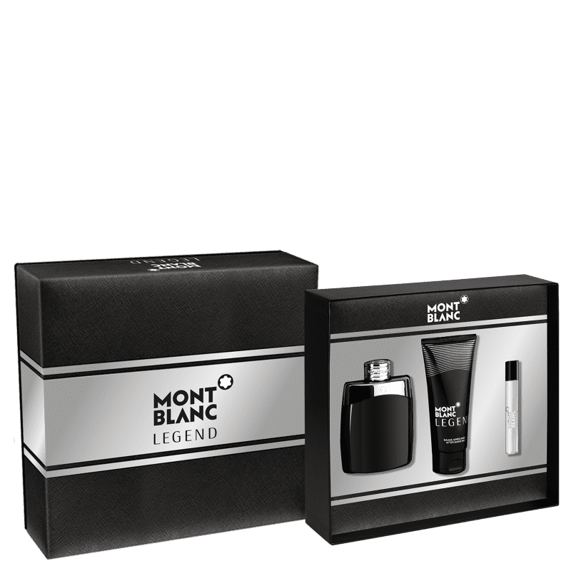 Kit Legend Montblanc Masculino Eau de Toilette 100ml + Travel Size 7,5ml + Pós Barba 100ml
