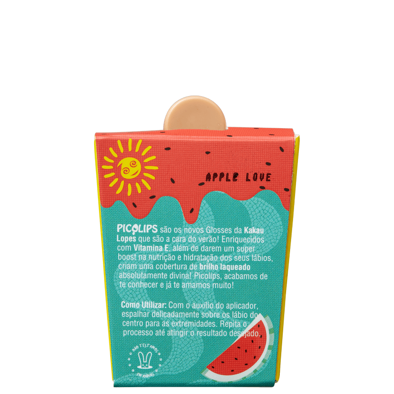 Gloss Labial Kakau Lopes Picolips Apple Love 3ml