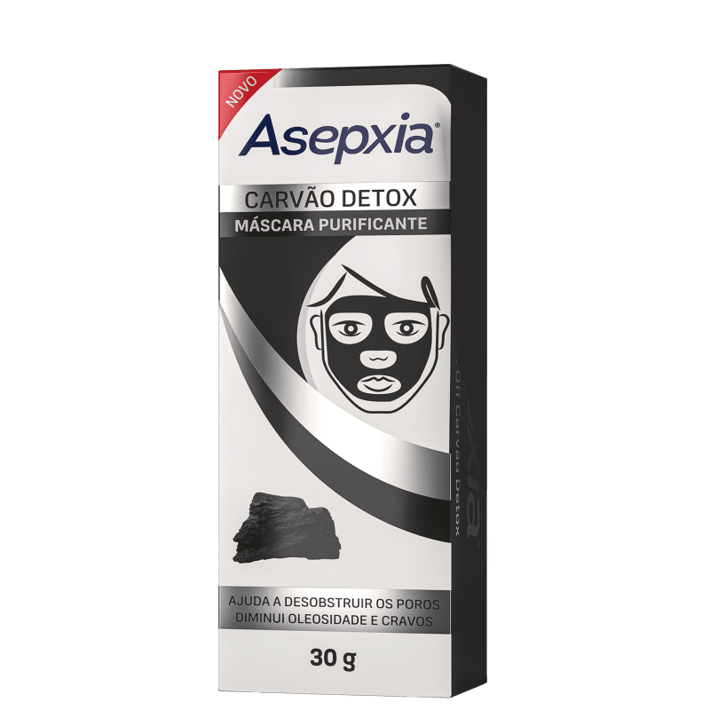 Asepxia Peel Off Carvão Detox - Máscara Facial 30g