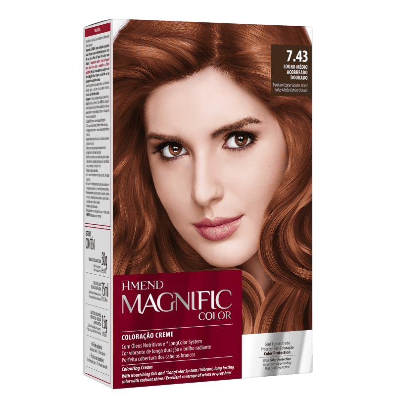 Amend Magnific Color 7.43 Louro Médio Acobreado Dourado - Coloração 200g