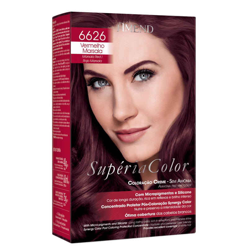 Amend Supéria Color 6626 Vermelho Marsala - Tonalizante