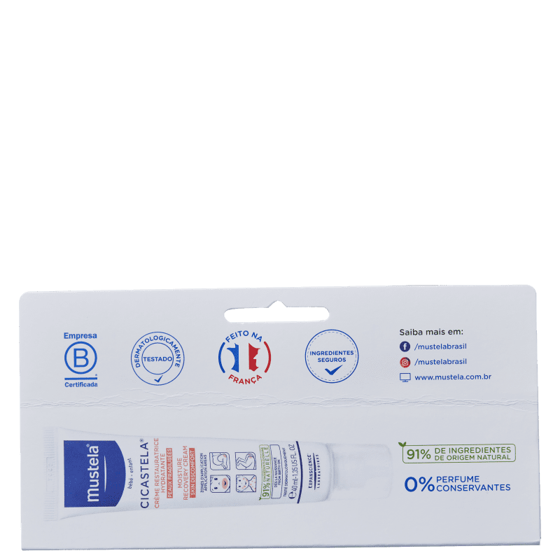 Creme Hidratante Reparador Mustela Cicastela 40ml