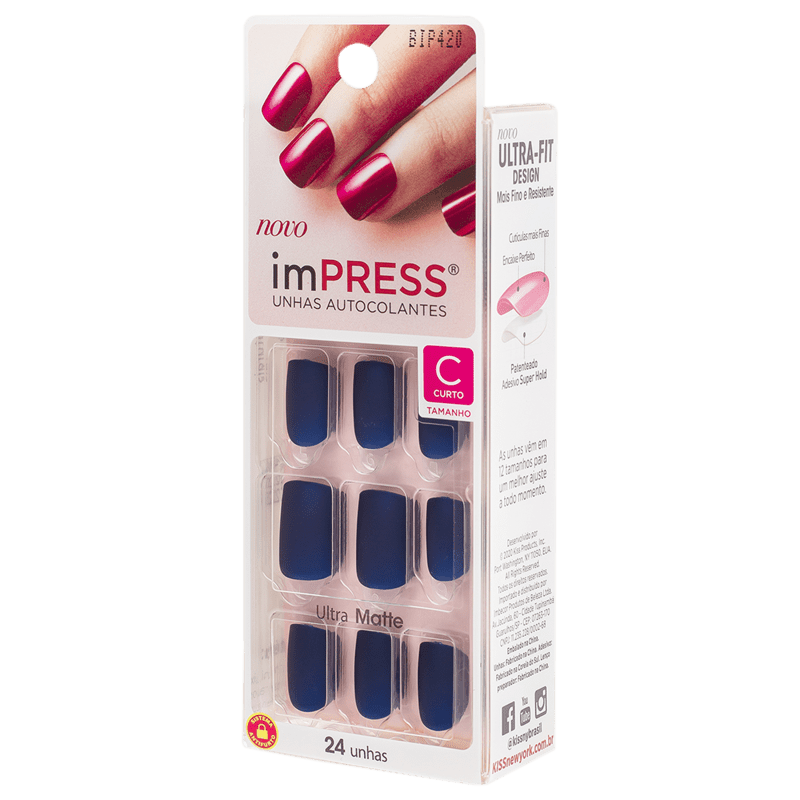 Kiss New York Impress Curta Follow Me - Unhas Postiças 4g