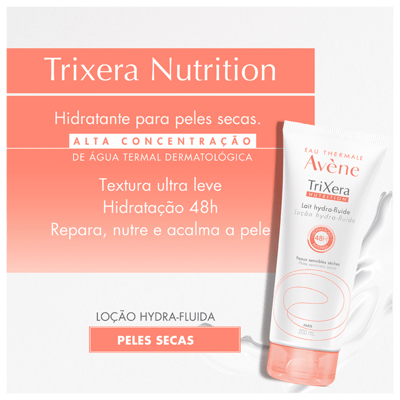 Avène Trixera Hydra-Fluida - Loção Hidratante Corporal 200ml