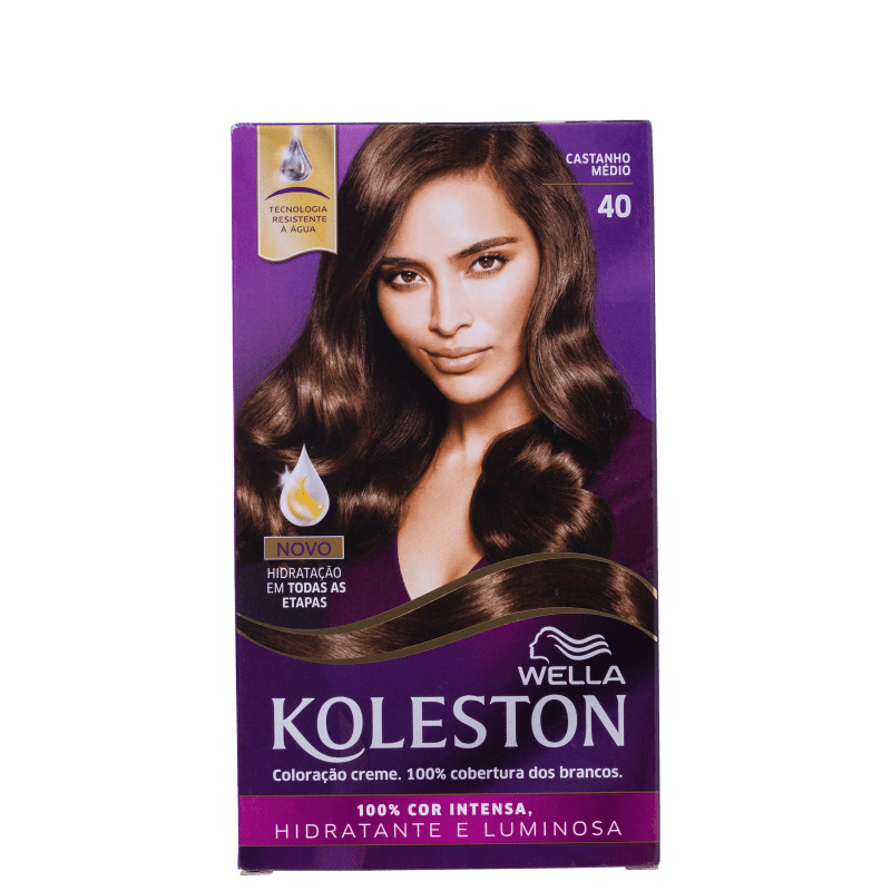 Koleston 40 Castanho Médio - Coloração Permanente Menor preço em Koleston 40 Castanho Médio - Coloração Permanente